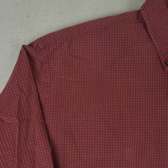Gant Plaid Button Down Shirt Mens Large Red Cotton - Picture 5 of 14
